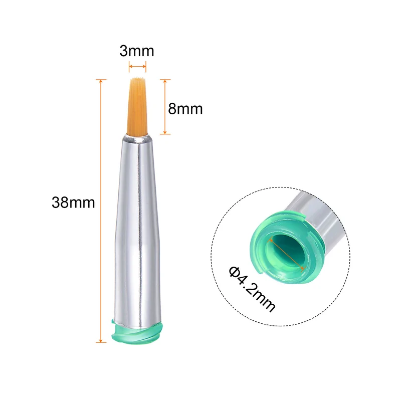 18G Brush Dispensing Tip 3mm Round Needle Brush Tip 4.2mm ID for Dispensing Glue