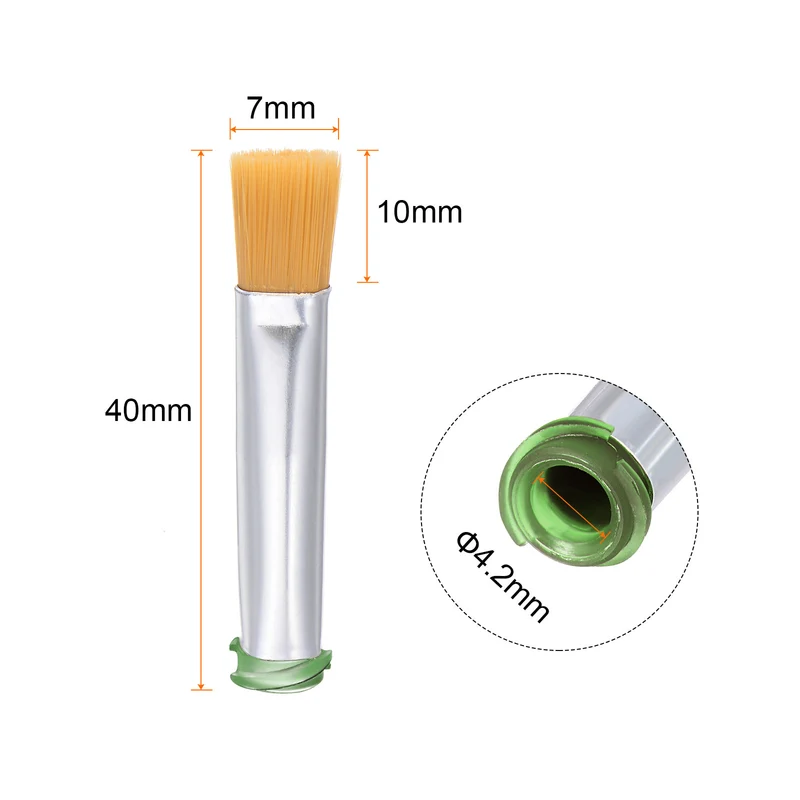 14G Brush Dispensing Tip 7mm Flat Needle Brush Tip 4.2mm ID for Dispensing Glue