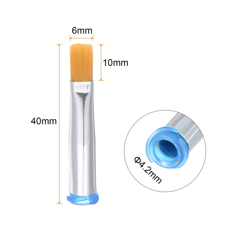 22G Brush Dispensing Tip 6mm Flat Needle Brush Tip 4.2mm ID for Dispensing Glue