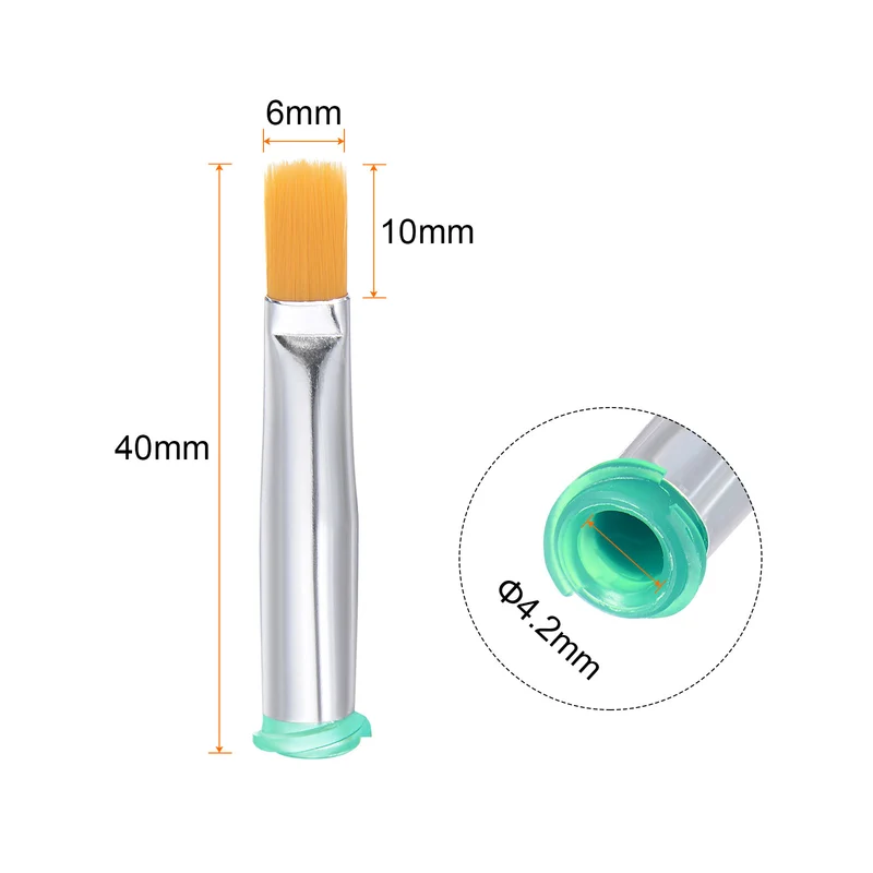 18G Brush Dispensing Tip 6mm Flat Needle Brush Tip 4.2mm ID for Dispensing Glue