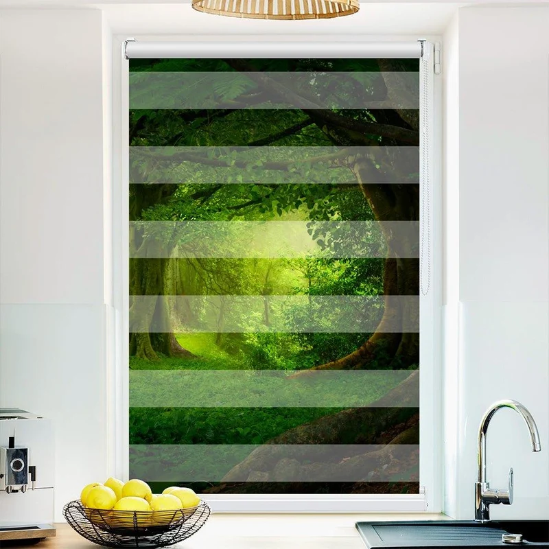 Klemmfix Doppelrollo "Wald Fantasie Urwald" | Klemm Doppelrollo
