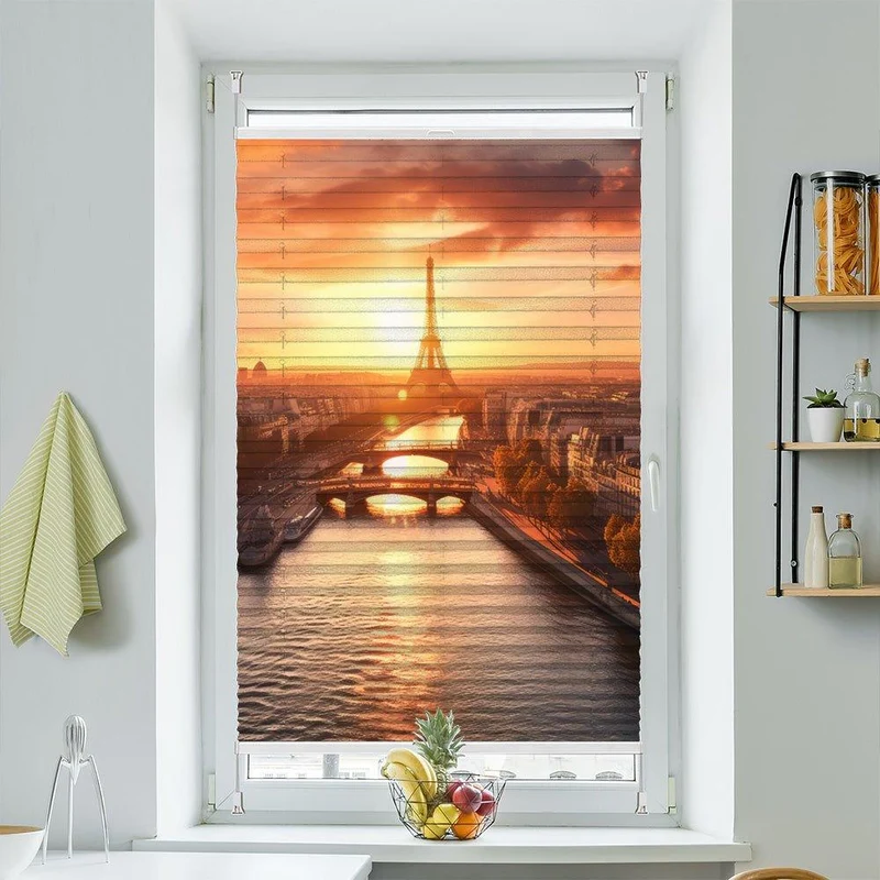 Plissee Motiv "Eifelturm Seine"