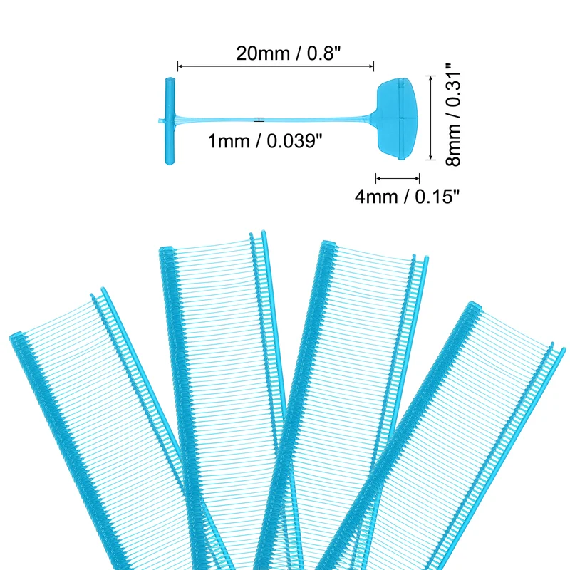 5000pcs 0.8" Micro Tagging Gun Fasteners, Tagging Barbs Attachment, Light Blue