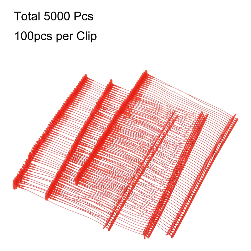 5000pcs 65mm Tag Pins Tagging Barbs Fasteners Tag Attachments for Clothes Red