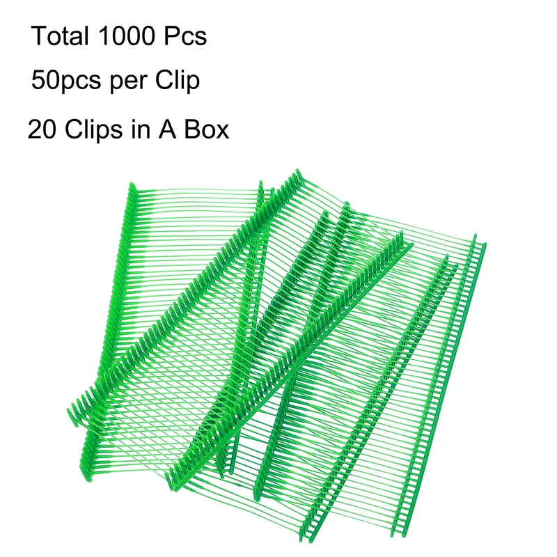 1000pcs 35mm Tagging Fasteners Clothing Tag Barbs Attachments Price Tags Green