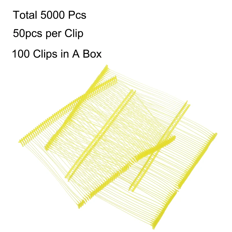 75mm Tag Pins Tagging Barbs Fasteners Tag Attachments Clothes 5000pcs, Yellow