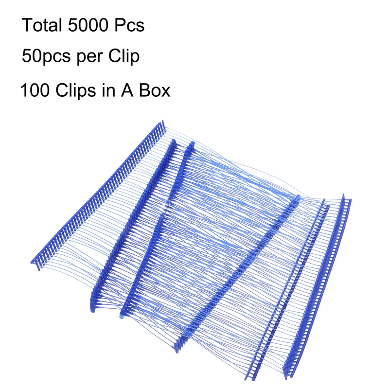 75mm Tag Pins Tagging Barbs Fasteners Tag Attachments for Clothes 5000pcs, Blue