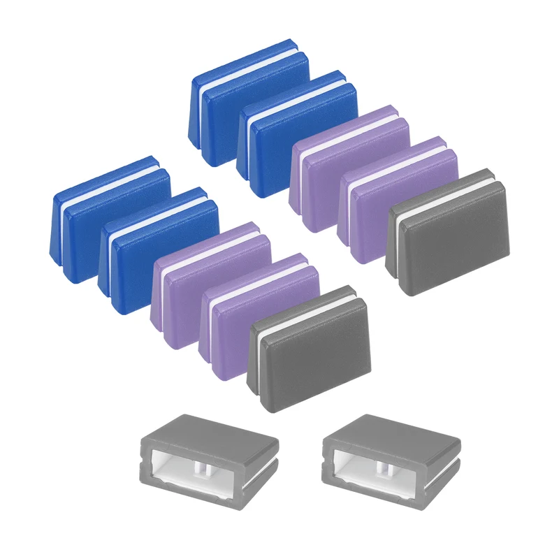 12Pcs Mixer Slider Fader Caps Universal Fader Knobs, Purple/Blue