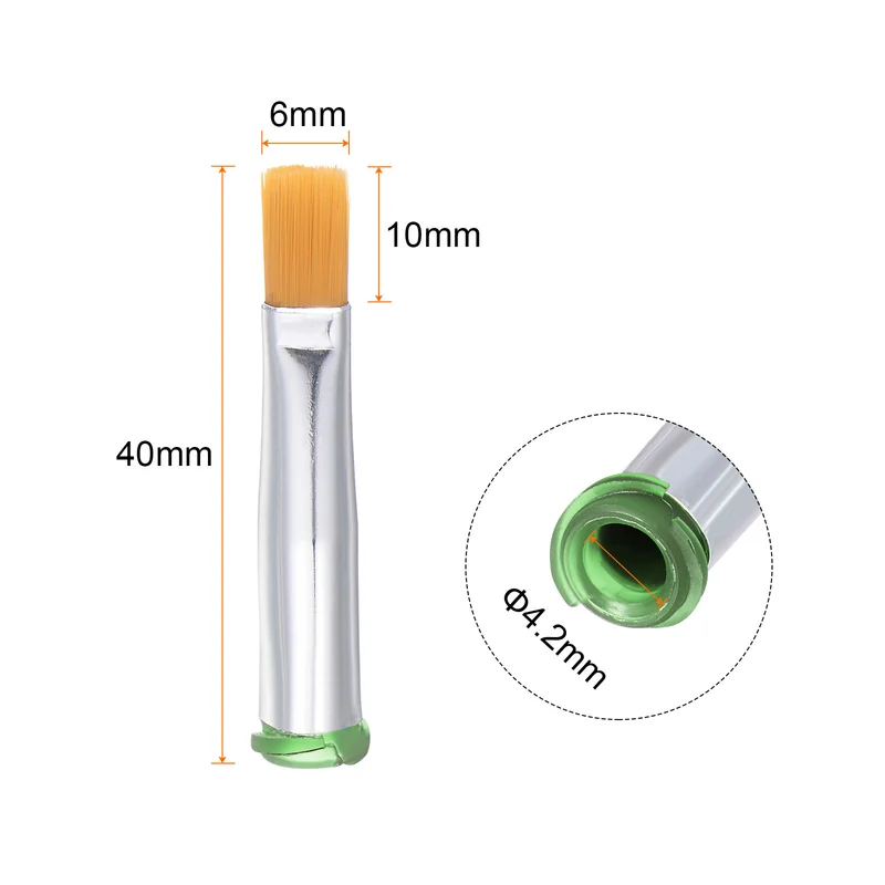 14G Brush Dispensing Tip 6mm Flat Needle Brush Tip 4.2mm ID for Dispensing Glue