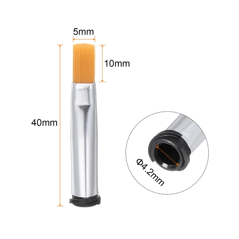 16G Brush Dispensing Tip 5mm Flat Needle Brush Tip 4.2mm ID for Dispensing Glue