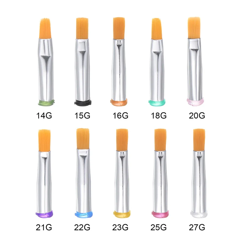 16G Brush Dispensing Tip 5mm Flat Needle Brush Tip 4.2mm ID for Dispensing Glue
