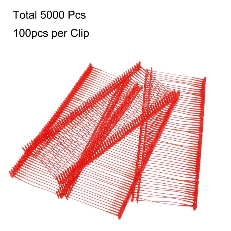 5000pcs 35mm Tag Pins Tagging Barbs Fasteners Tag Attachments for Clothes Red
