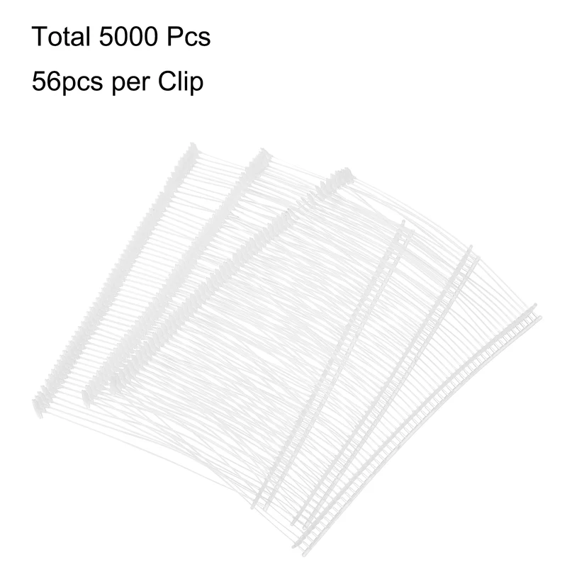 5000pcs 65mm Tag Pins Tagging Barbs Fasteners Tag Attachments for Clothes White