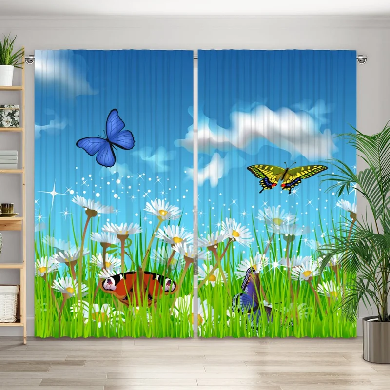 Vorhang Motiv "Schmetterling Blumenwiese"