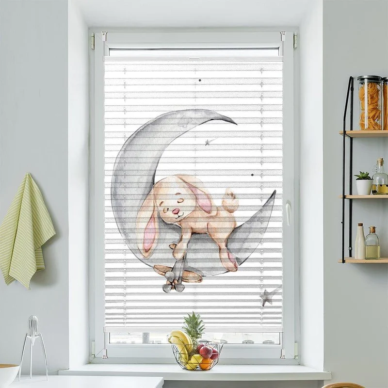 Plissee Motiv "Hase Mond"