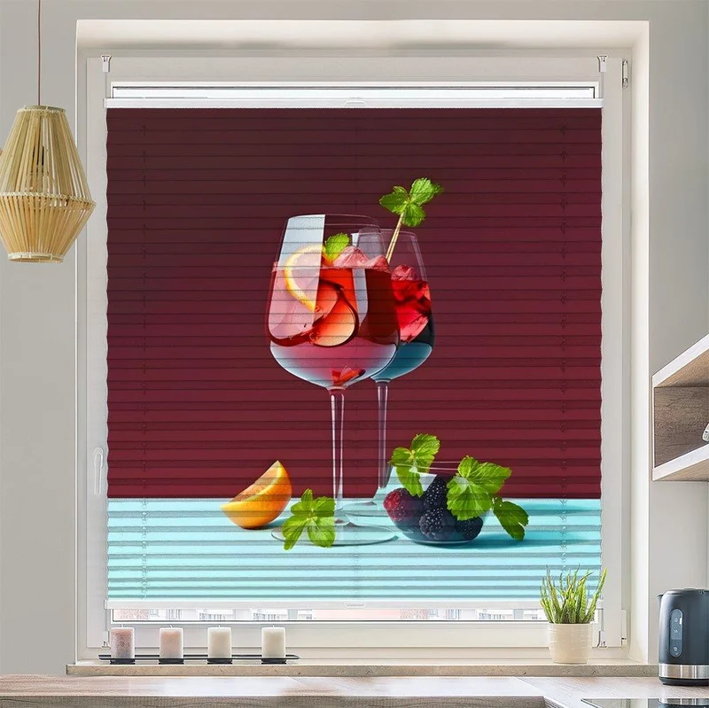 Plissee Motiv "Sangria Cocktail"