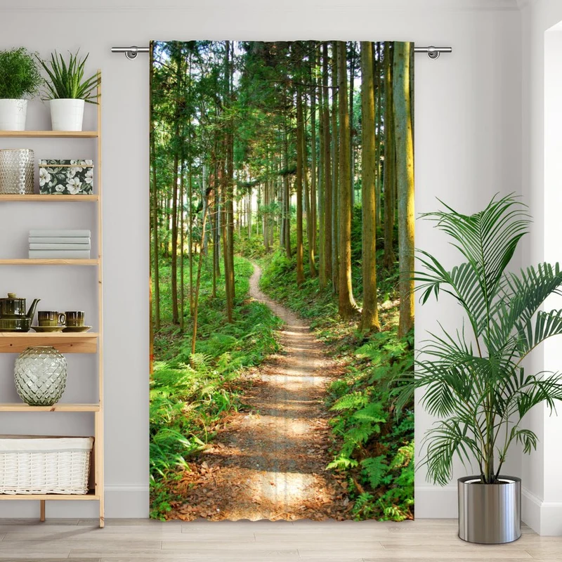 Vorhang Motiv "Waldweg"