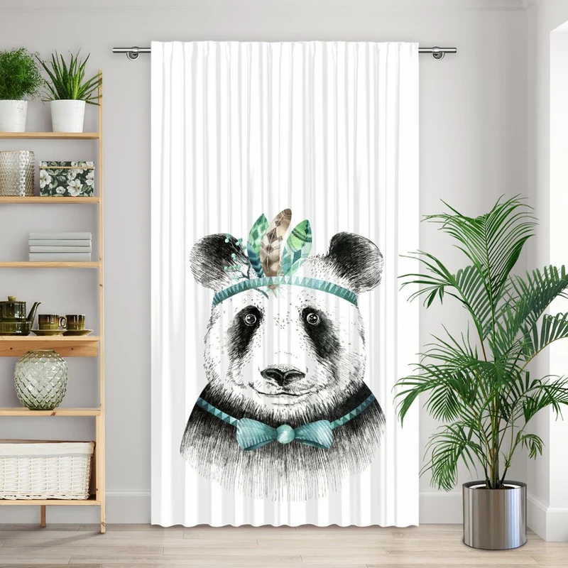 Vorhang Motiv "Panda Kindermotiv"
