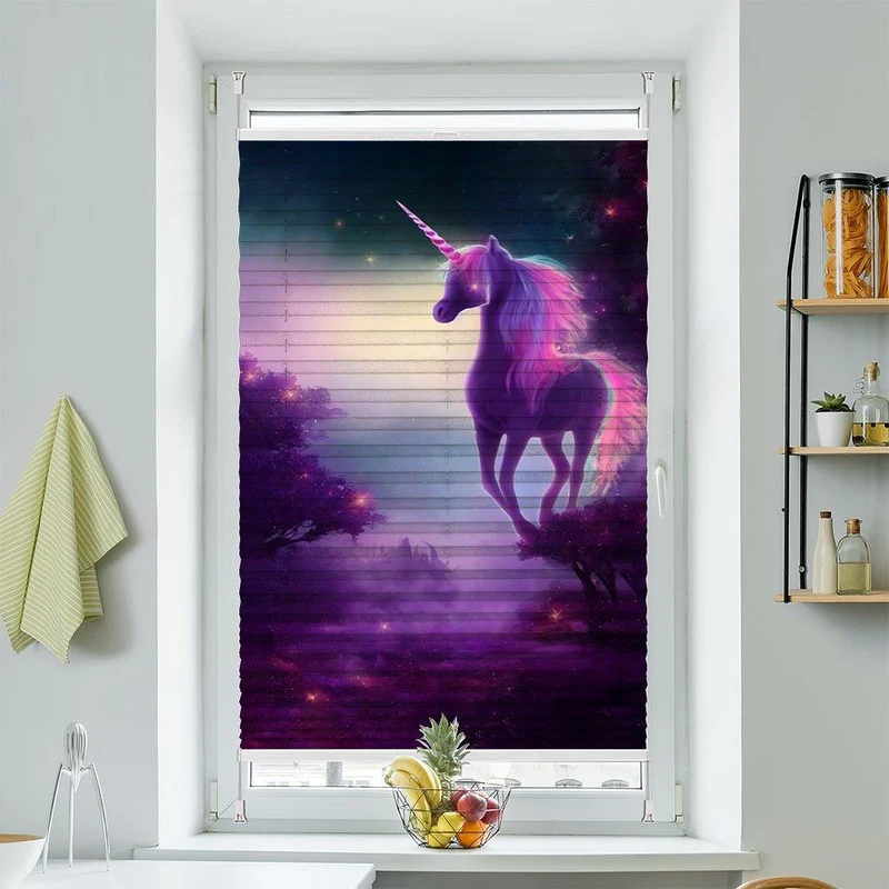 Plissee Motiv "Einhorn Fantasie"