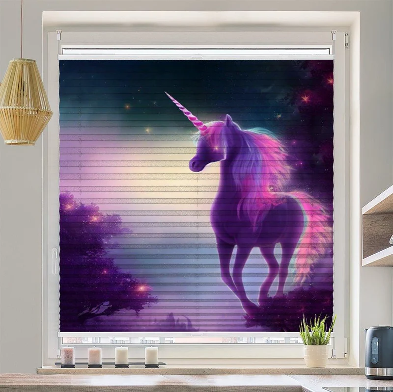 Plissee Motiv "Einhorn Fantasie"