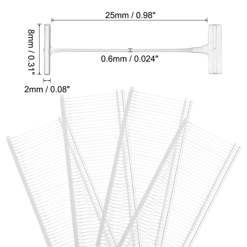 3000pcs 25mm Tag Pins Tagging Barbs Fasteners Tag Attachments for Clothes Clear