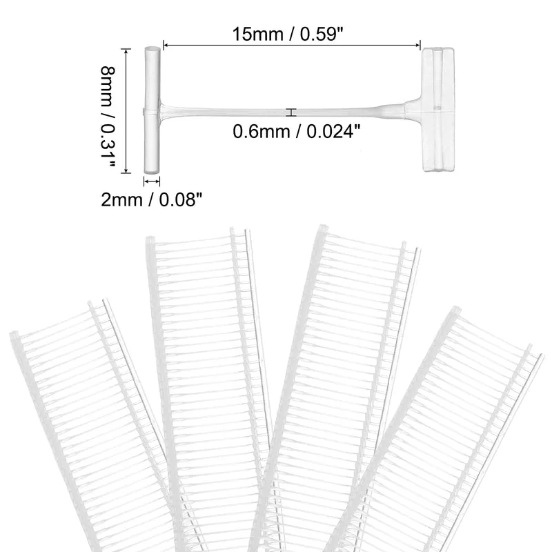 3000pcs 15mm Tag Pins Tagging Barbs Fasteners Tag Attachments for Clothes Clear