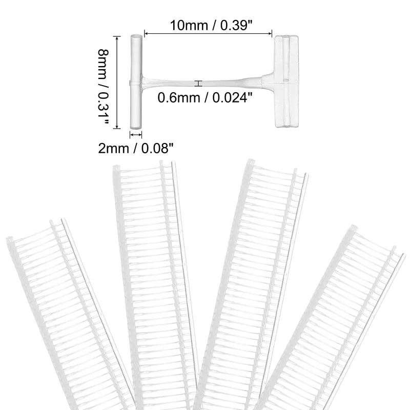3000pcs 10mm Tag Pins Tagging Barbs Fasteners Tag Attachments for Clothes Clear