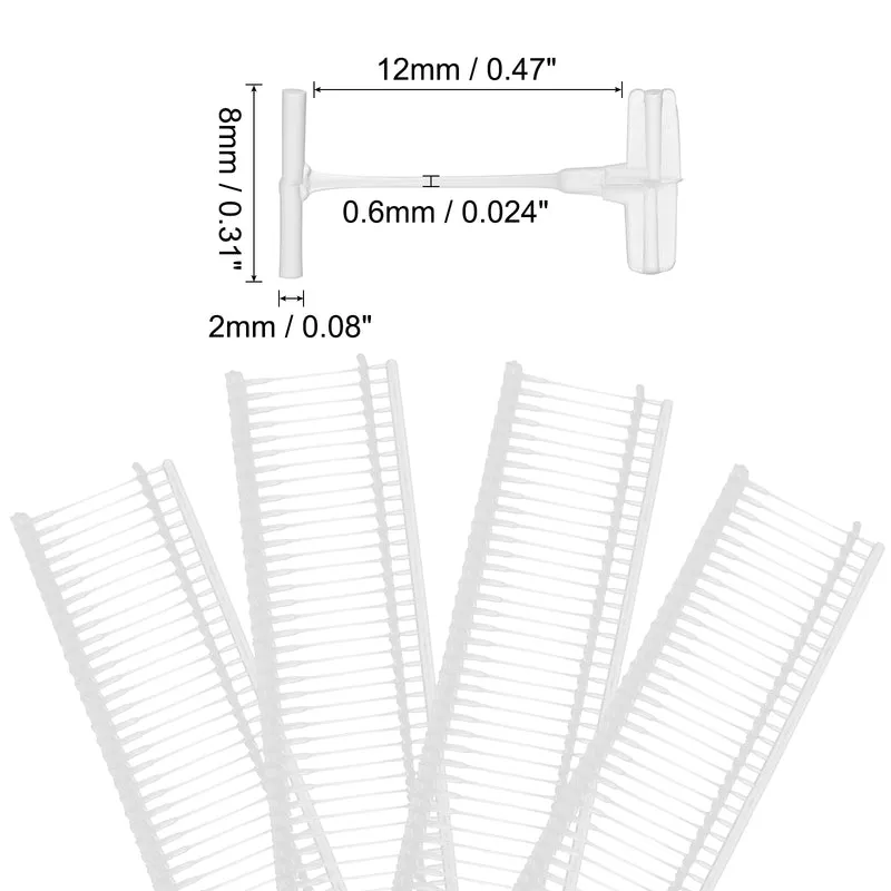 3000pcs 12mm Tag Pins Tagging Barbs Fasteners Tag Attachments for Clothes White