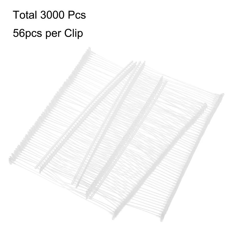 3000pcs 50mm Tag Pins Tagging Barbs Fasteners Tag Attachments for Clothes White