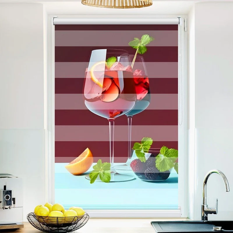Klemmfix Doppelrollo "Sangria Cocktail" | Klemm Doppelrollo