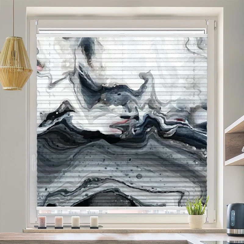 Wabenplissee Motiv "Luxus Fluid"
