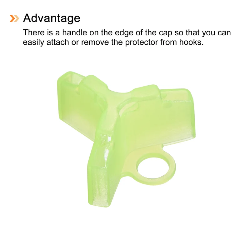 100Pcs Fishing Hook Bonnets Plastic Treble Hook Covers Fit for 1，2，3 Yellow