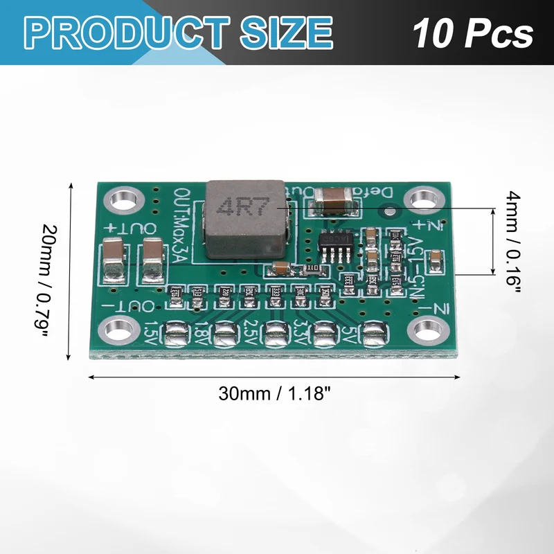10Pcs CA-1235 5-16V to 1.25V 1.5V 2.5V 3.3V 5V 3A Step Down Power Module