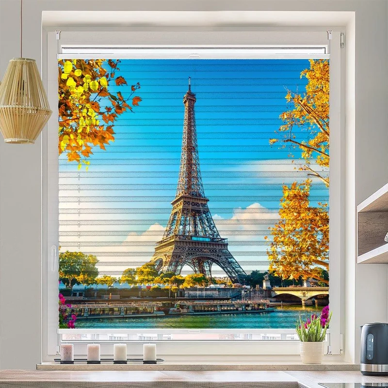 Plissee Motiv "Paris Seine"