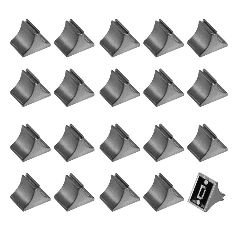 20pcs Mixer Slider Fader Knobs Potentiometer Caps Fit Hole 1.5x4mm Iron Grey