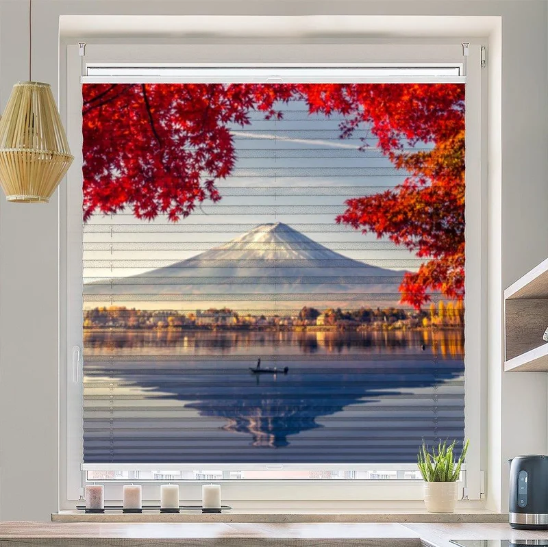 Plissee Motiv "Fujiyama Japan Herbst"
