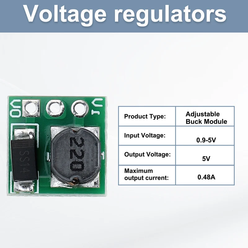 Step Up Module 0.9-5V to 5V with 10cm 40P Lines 5Pcs