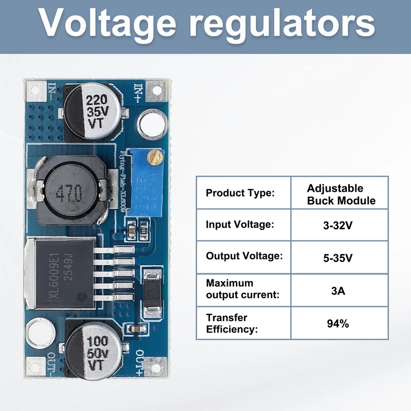 Regulator Adjustable Step Up Module XL 6009 3-32V to 5-35V with 10cm 40P Lines