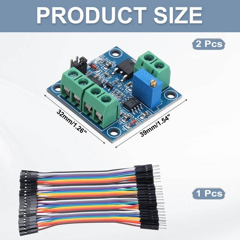 PWM to Voltage Module 0-100% PWM Converted to 0-10V with 10cm 40P Line 2Pcs