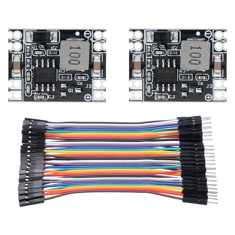 Buck Converter Voltage MP1584 EN 5.3-26V to 5V 3A with 10cm 40P Line 2Pcs