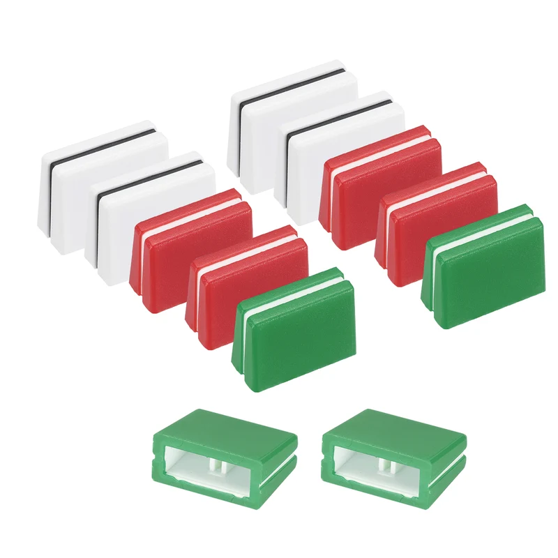 12Pcs Mixer Slider Fader Caps Universal Fader Knobs, Green/Red