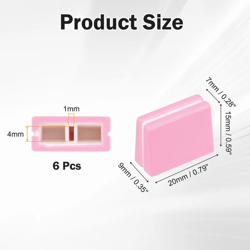 12Pcs Mixer Slider Fader Caps Universal Fader Knobs, Pink