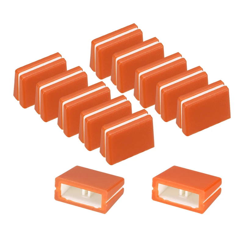 12Pcs Mixer Slider Fader Caps Universal Fader Knobs, Orange