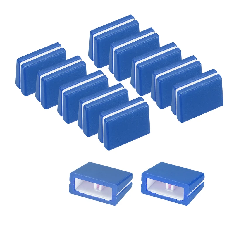 12Pcs Mixer Slider Fader Caps Universal Fader Knobs, Blue