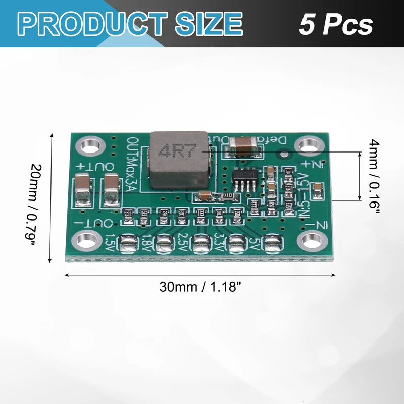 5Pcs CA-1235 5-16V to 1.25V 1.5V 2.5V 3.3V 5V 3A Step Down Power Module