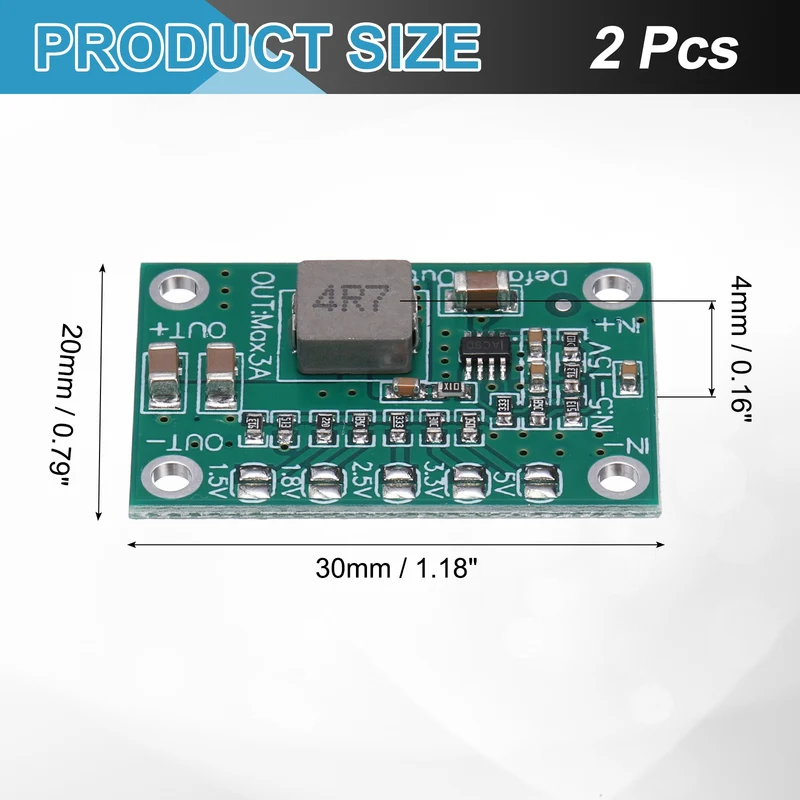2Pcs CA-1235 5-16V to 1.25V 1.5V 2.5V 3.3V 5V 3A Step Down Power Module