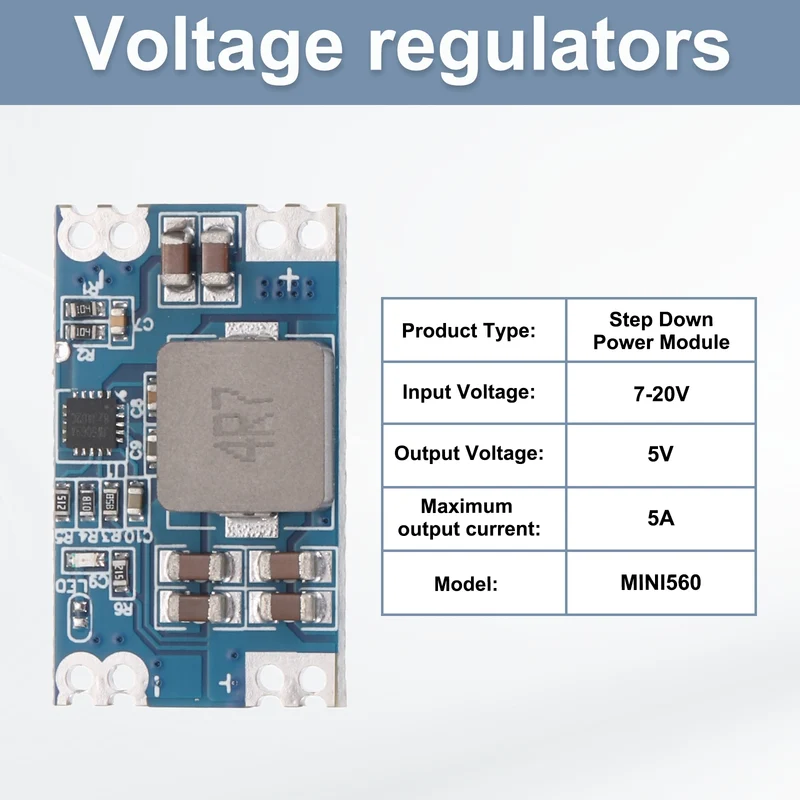 Buck Converter Step Down Power Module MINI560 7-20V to 5V 5A 2Pcs