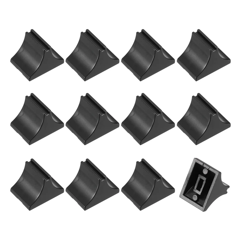 12pcs Mixer Slider Fader Knobs Potentiometer Caps Fit Hole 1.5x4mm Black