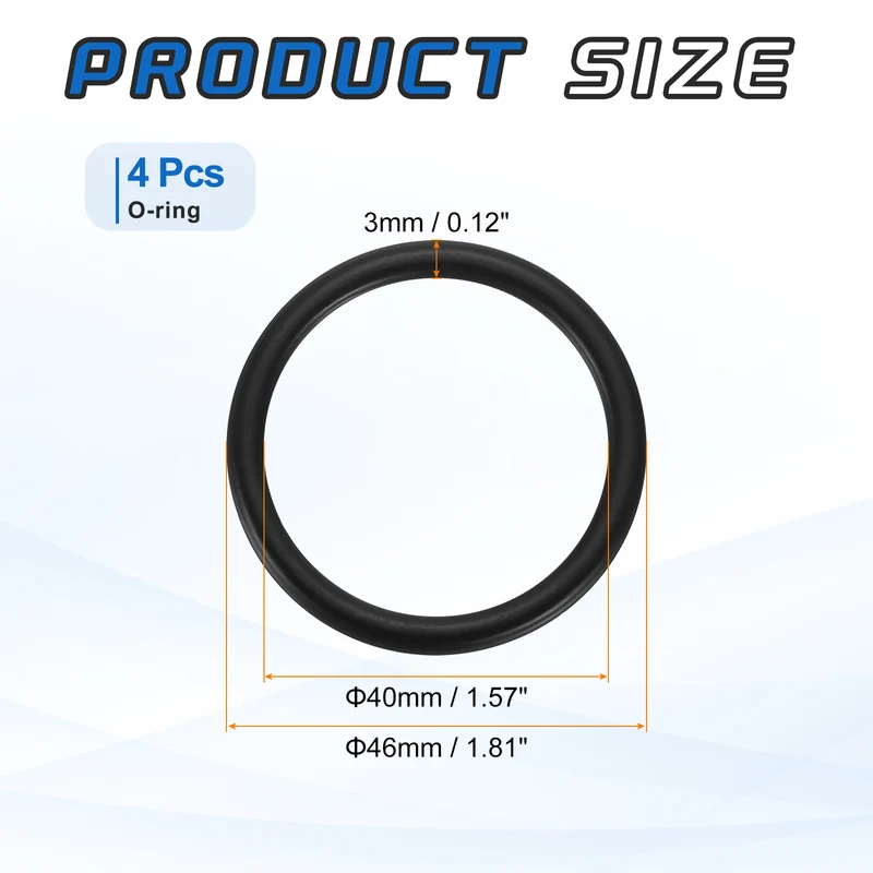 4Pcs 304 Stainless Steel O Ring, M3x40mm(WD.x ID.) Seamless Welded Circle Loop