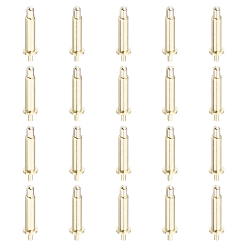 20Pcs 10mm Spring Loaded PogoPins Test Pin Probes Connector Plug-In Type
